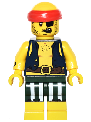 LEGO Minifigure-Scallywag Pirate-Collectible Minifigures / Series 16-COL16-9-Creative Brick Builders